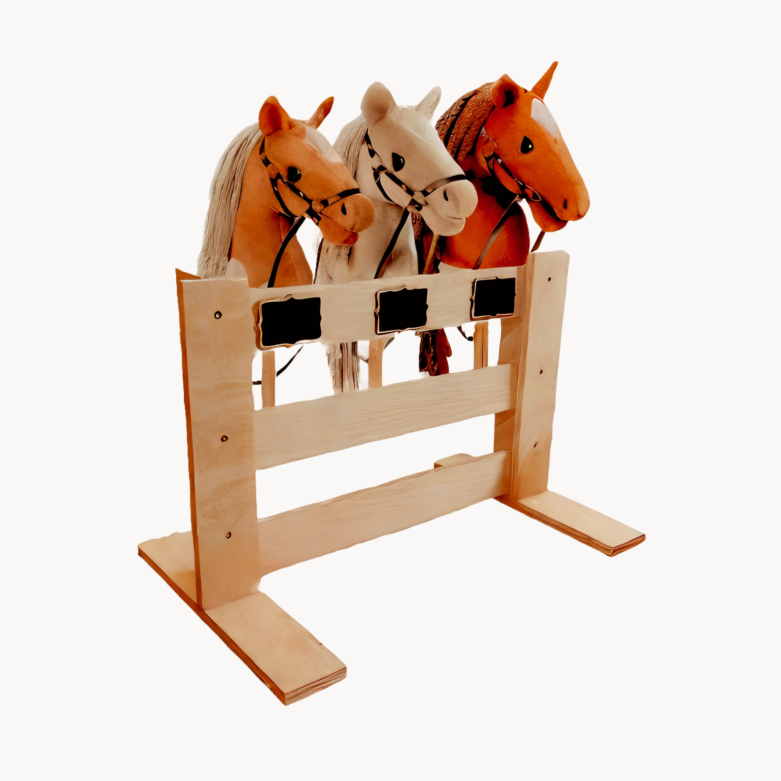 Steckenpferd Stall,Hobby Horse Stall für 3 Pferde | Hobby Horse Ständer, Holzstall Pferdestall Pferdehalter