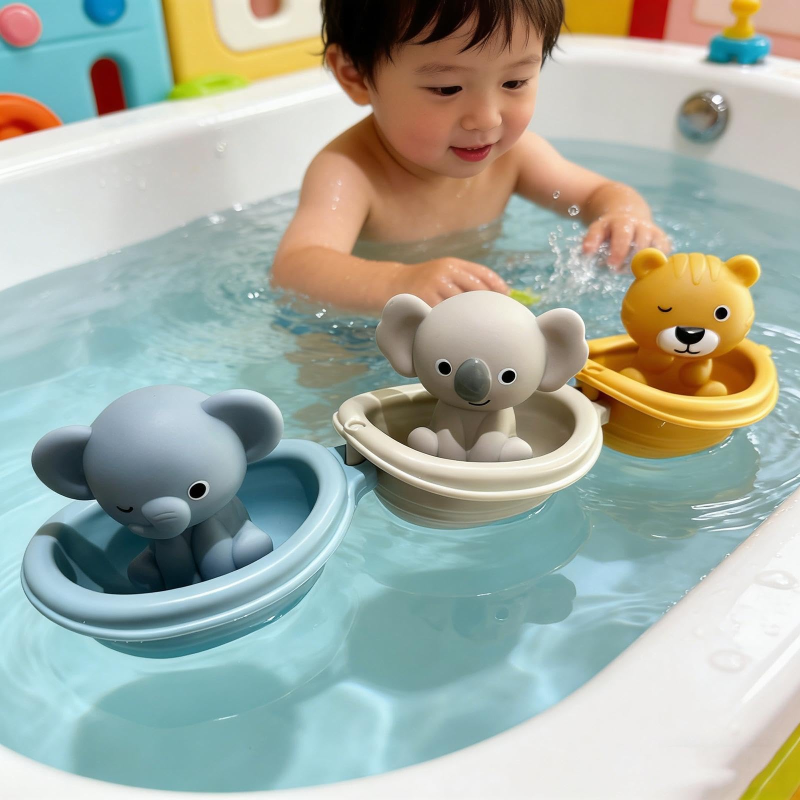 Giocattolo Da Bagno a Forma di Lontra, Set di Gioco Educativo, Giocattolo per La Doccia, Giocattolo Galleggiante per Bambini, Regalo Ideale per Natale