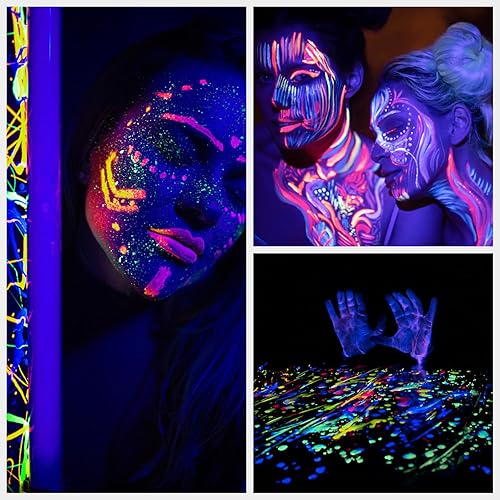 Miniatura 4 de KEIVO Bombilla LED negra, 9 W (equivalente a 75 vatios), base negra A19 120V E26, nivel UVA 385-400 nm, brilla en la oscuridad para fiestas de luces