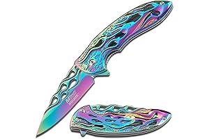 Rainbow Knife with Flame Handle