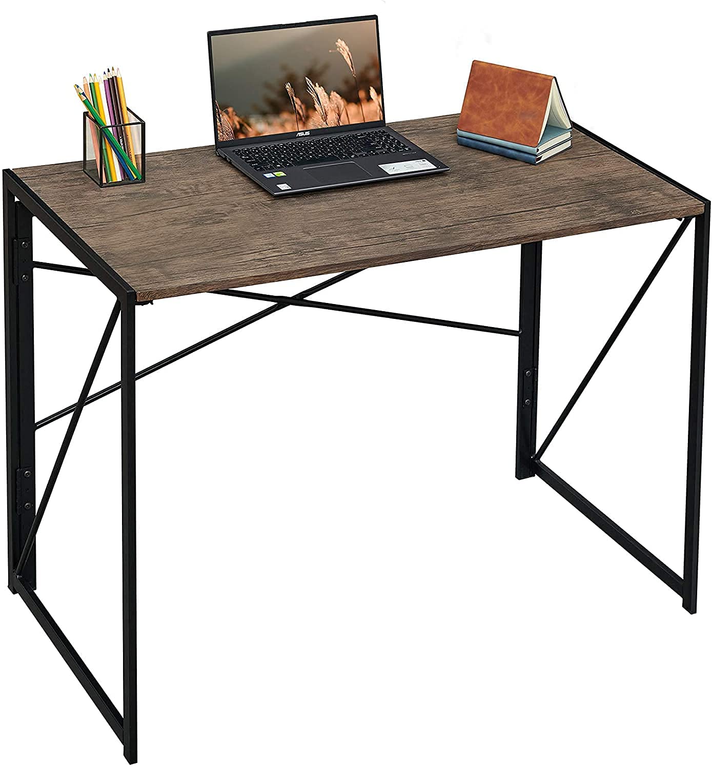 Coavas Folding Desk No Assembly Required, 39.4 inch Writing Computer