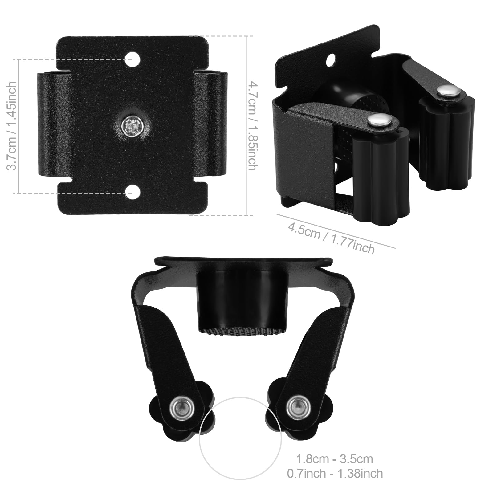 Porta scope parete acciaio inox autoadesivo, 4 pezzi appendi scopa da muro portascope porta attrezzi