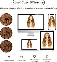 Sapphirewigs Ombre Barna Hullámos Fejpántos Paróka - 66 cm Hosszú, Ragasztómentes Műhaj 150% Sűrűséggel, Napi Viseletre és Cosplayhez 8