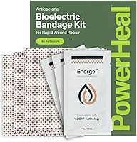 Vista 1 de PowerHeal Bioelectric Bandage Kit for Wound Care & Healing – Single Layer, No Adhesive Includes Wound Hydrogel, Can Be Cut to Fit – for Cuts