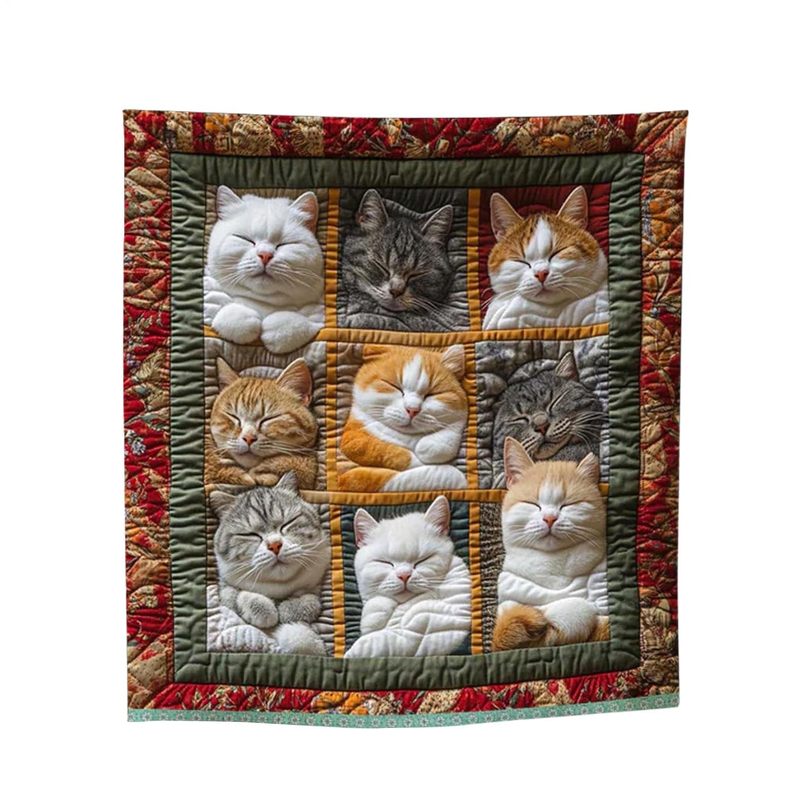 Mantas de sofá | Estampado de gato agradable a la piel - Manta suave y transpirable, para sofá y sala de estar y cocina dormitorio silla coche cama mujeres hombres niños
