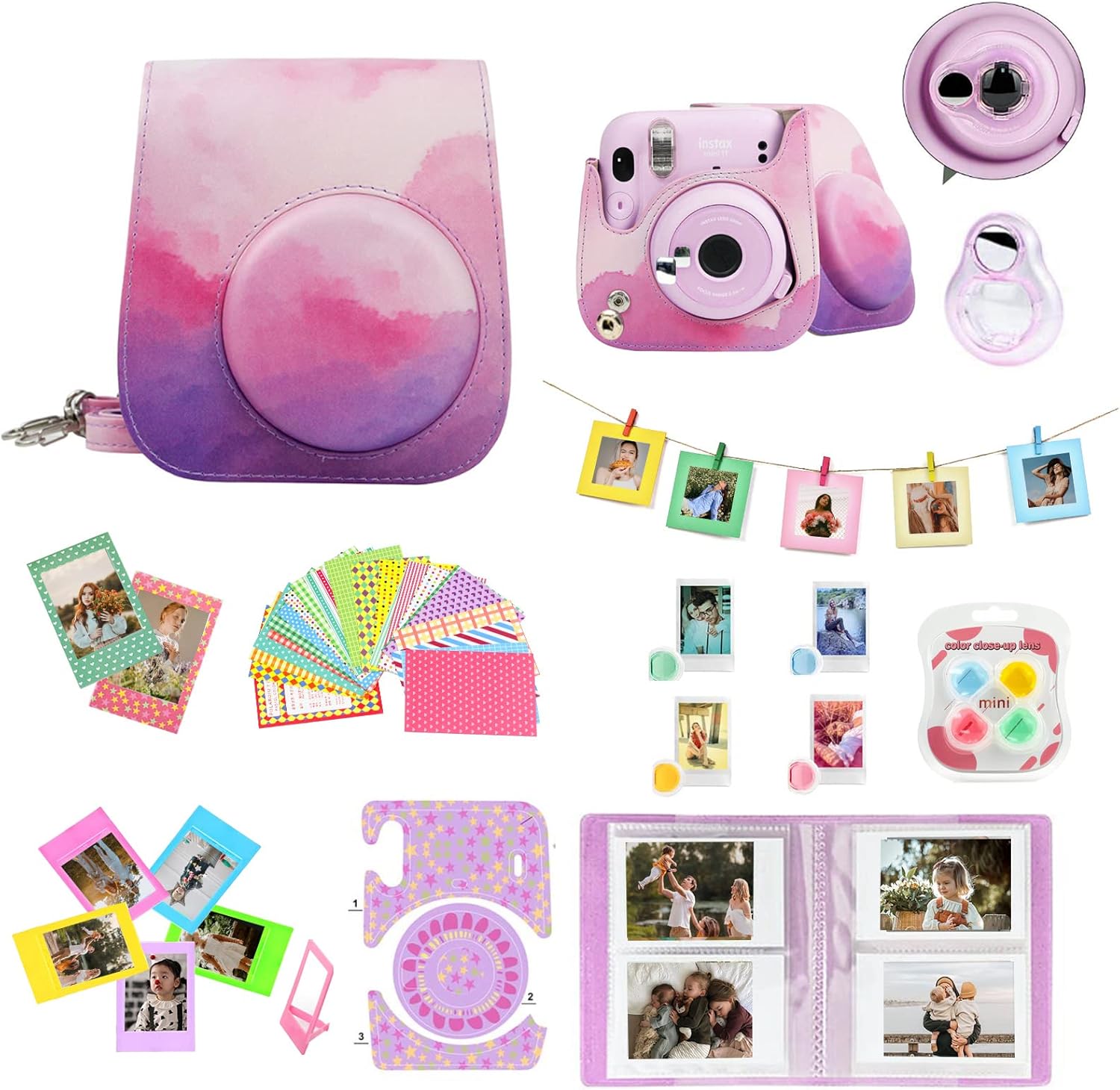 WOGOZAN Kit for Fujifilm Instax Mini 11 Accessories(instax Mini 11 Case