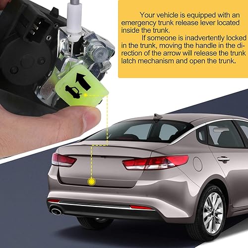 Miniatura 5 de YHTAUTO Pestillo de maletero | Reemplazo para Kia Optima 2016-2019, motor actuador de bloqueo de cerradura de puerta trasera | Reemplazar 81230D4000