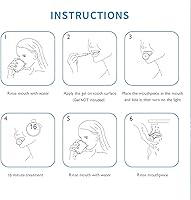 Vista 8 de Luz de blanqueamiento de dientes, 32 luces LED roja y azul, sistema inteligente de blanqueamiento de dientes, acelerador de luces LED azules con USB