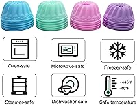 Vista 12 de To encounter Paquete de 24 mini tazas de silicona para hornear, moldes de silicona de calabaza para gelatina, molde de postre antiadherente, moldes