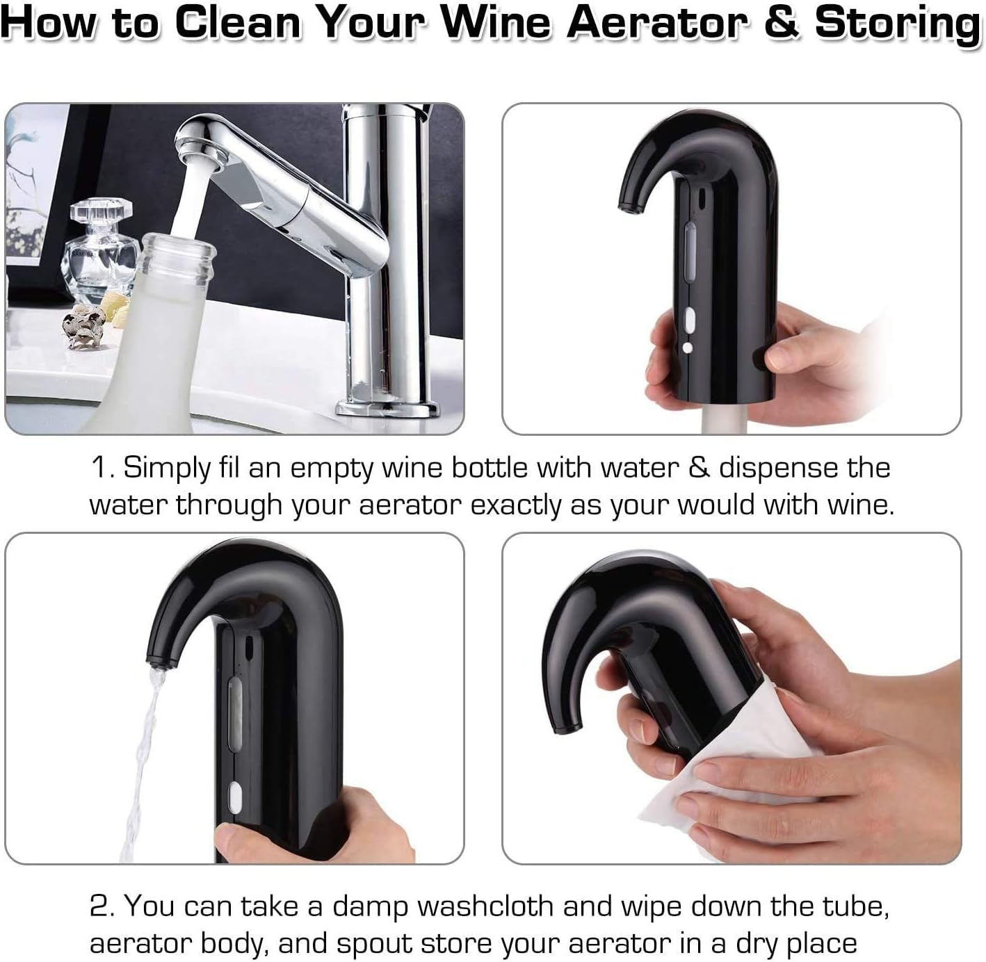 Electric Wine Aerator & Automatic Wine Dispenser, USB Rechargeable One-Touch Wine Decanter Pourer, Fast Aeration Wine Accessories Gift for Men & Women