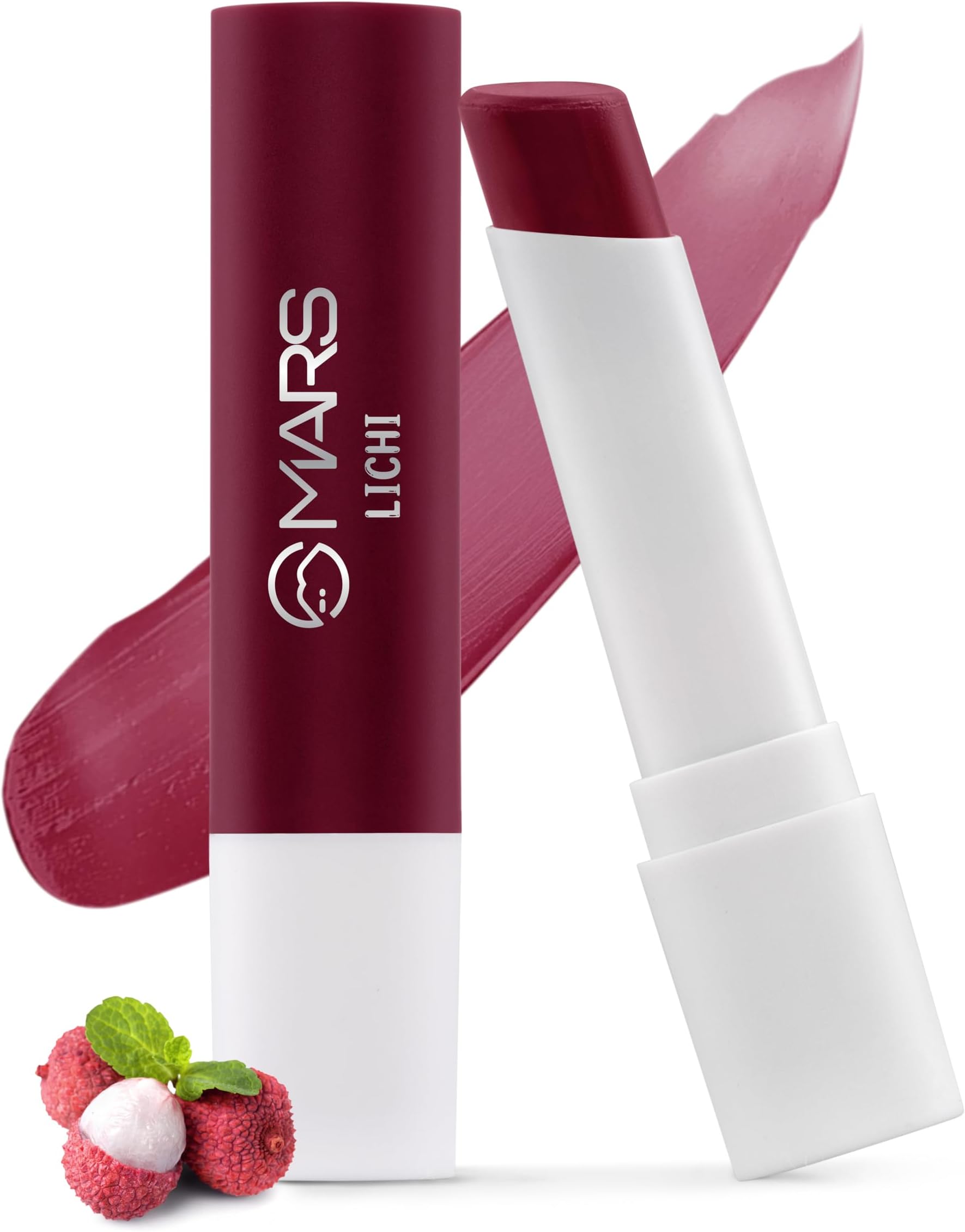 MARS Aqua Splash Tinted Lip Balm Enriched with Shea Butter, Jojoba Oil, Vitamin-E & Cocoa Extract | Repair Chapped Lips | Non-Sticky, Moisturising & Nourishing (3.0 gm) (07-LICHI)