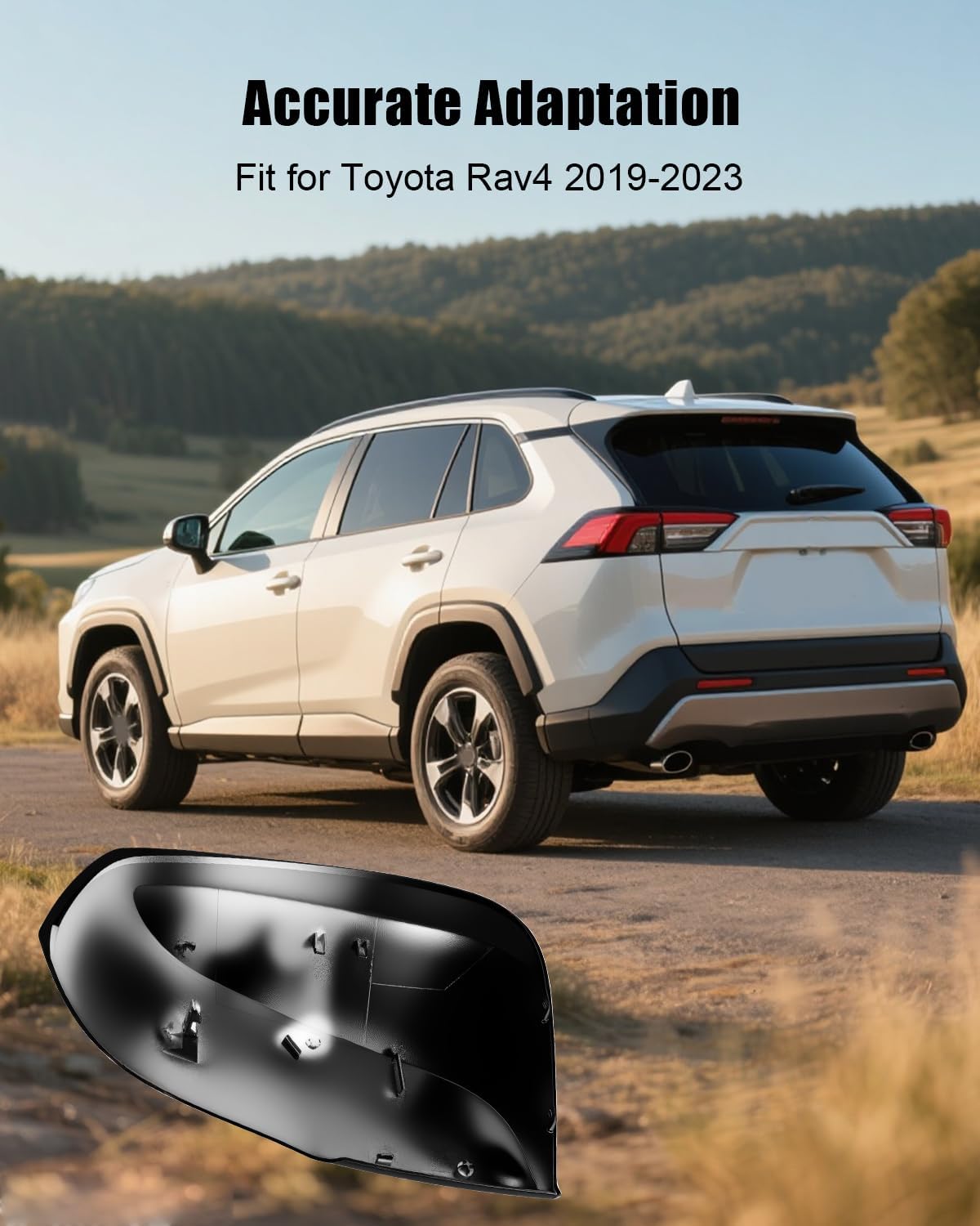 Left Driver Side Mirror Cover Cap Fit for Toyota Rav4 2019-2023 Replace 87945-42160