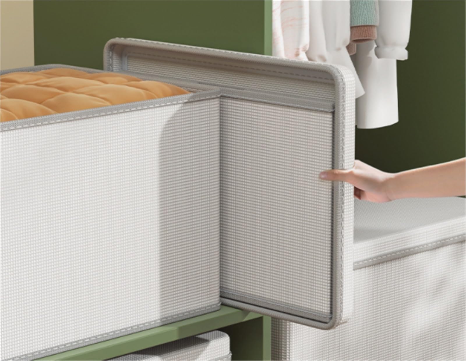 Torby Do Przechowywania Pudełko Do Przechowywania Pod Łóżkiem Szafa Z Zamkiem Błyskawicznym Na Koce Ubrania Przeprowadzka(50 * 40 * 31cm)