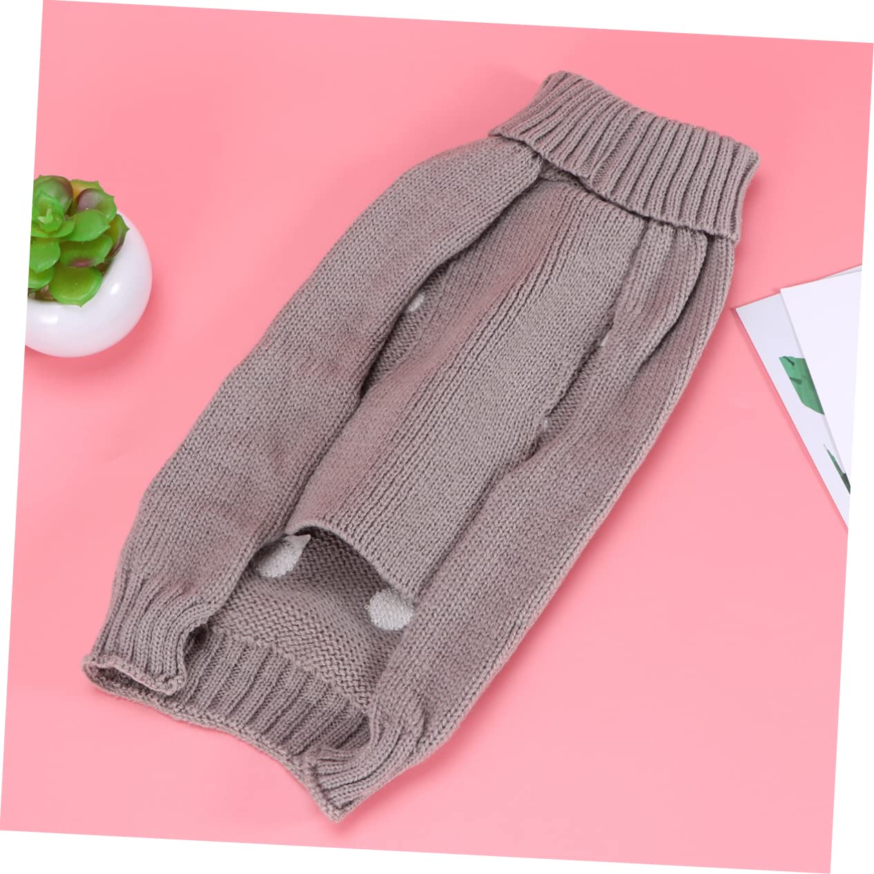 ABOOFAN Lot De 3 Pulls pour Animaux De Compagnie Gilet Chaud pour Petit Chien Motif Squame Accès Facile pour La Salle De Bain Lavable en Machine Taille S