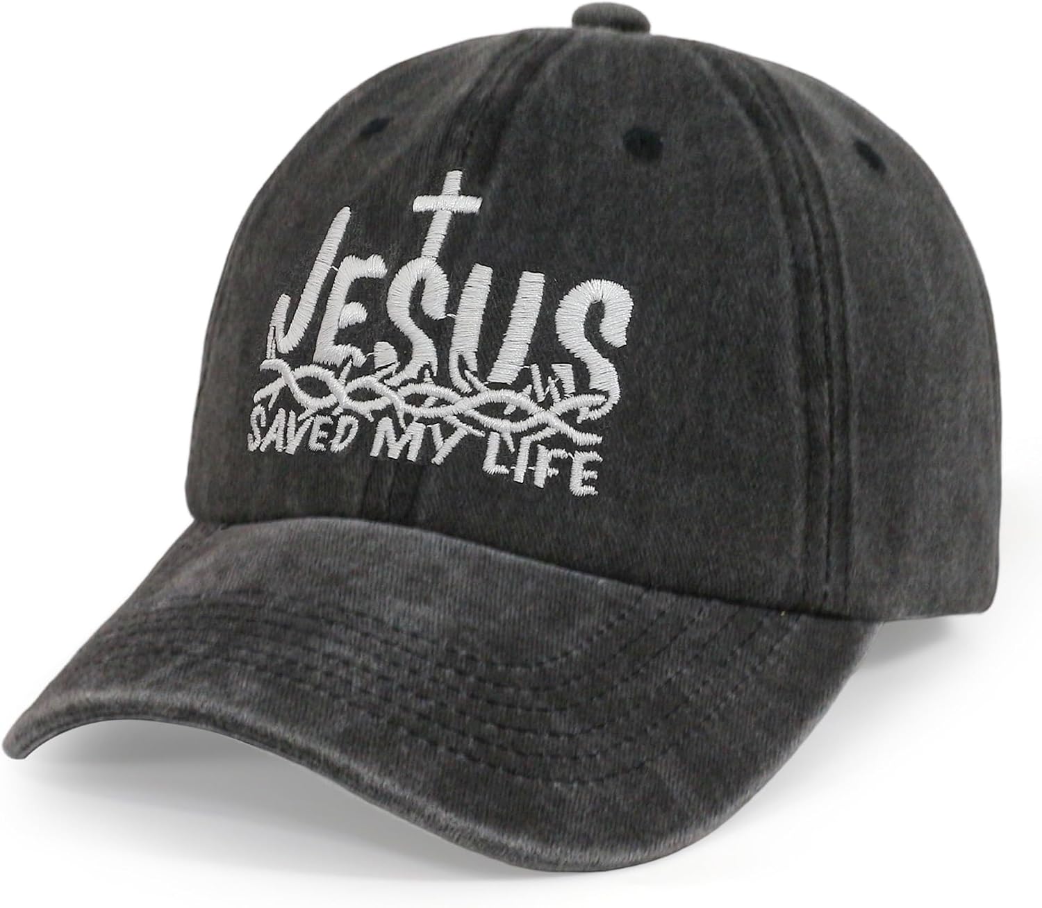 Embroidery Jesus Saved My Life Baseball caps - Women & Menhats - dad mom Trucker Gift Sun Visor