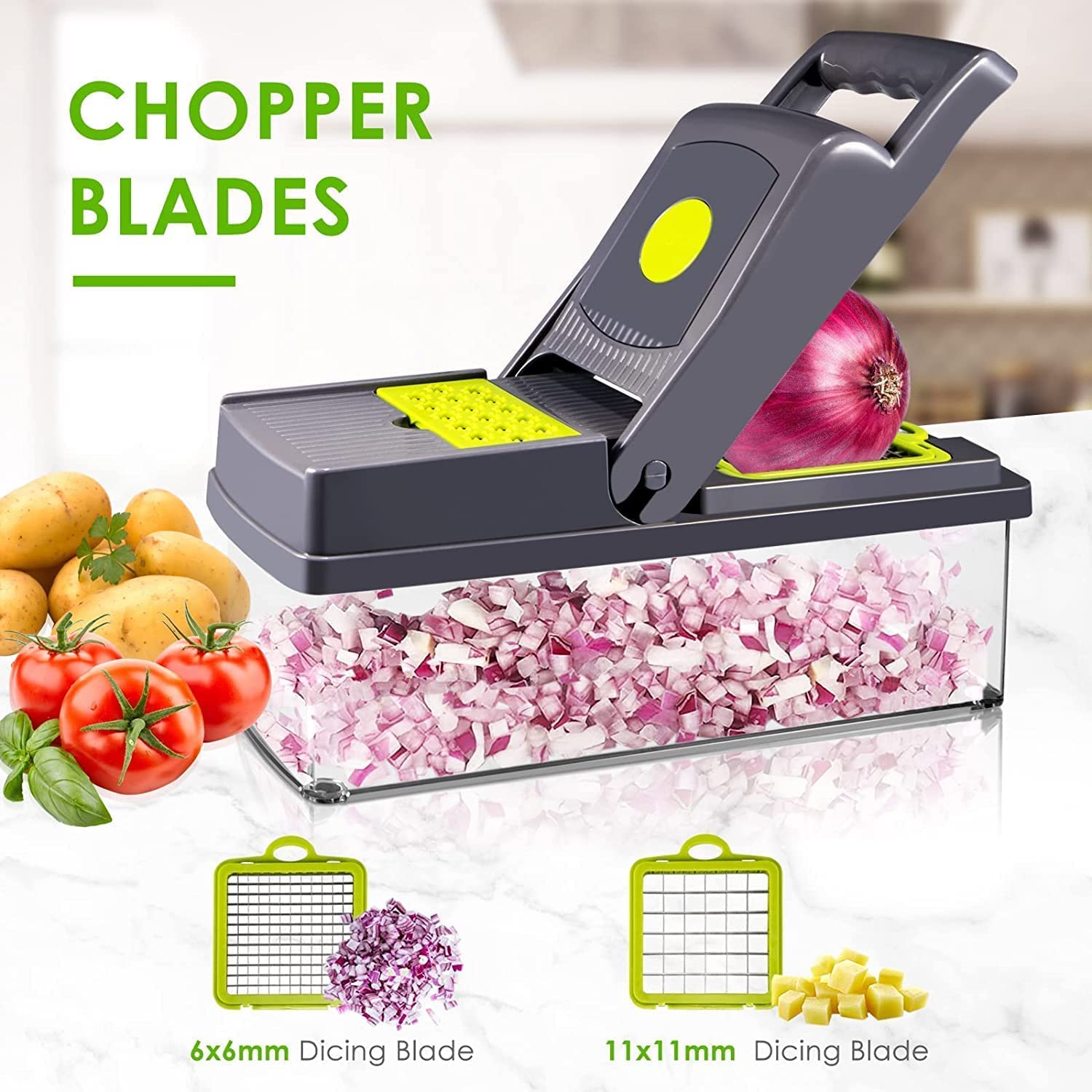 15-in-1 Vegetable Chopper, Perfect for Potatoes, Tomatoes, Cucumbers, Carrots