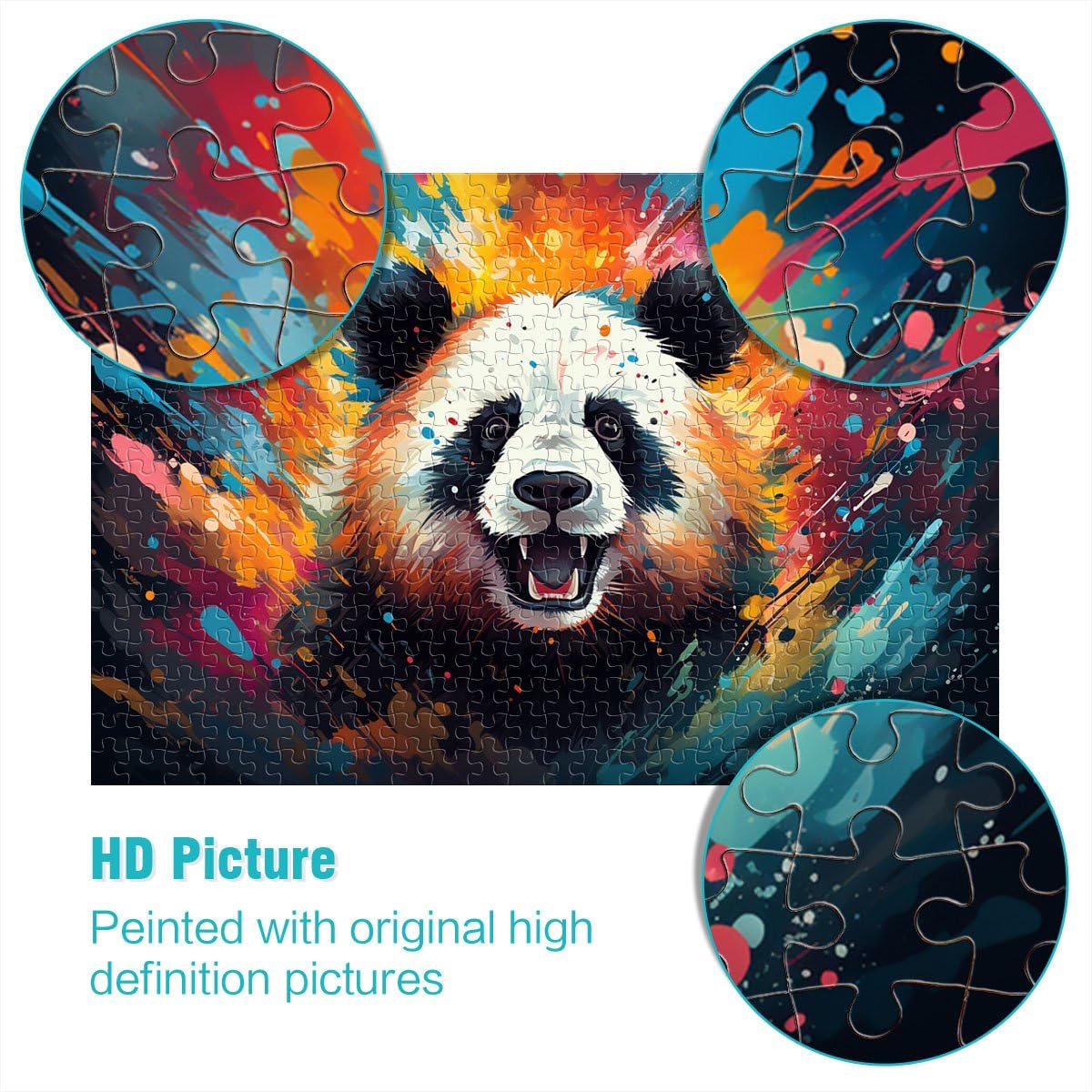 Puzzles pour Adultes 2000 pièces bébés Pandas Jeux éducatifs à Domicile Jouets de Bricolage Convient pour la décoration de Bureau 27,56 po x 39,37 po