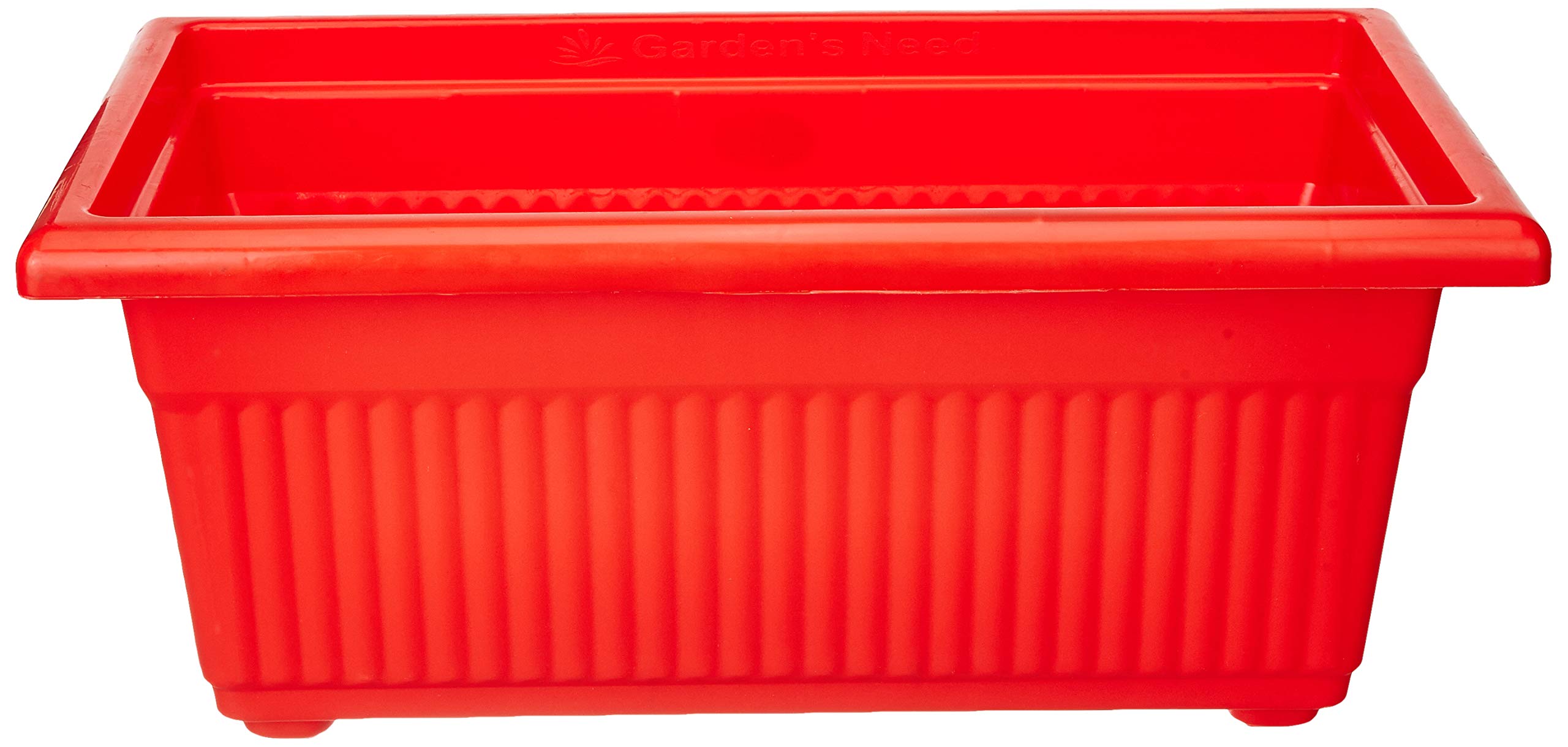 Gardens Need 100% Virgin Plastic Victor Flora Pot-24 | Set of 2 Pots, (66cm x 42cm x 42cm, Red)