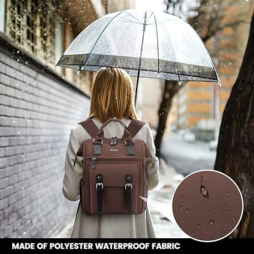 Miniatura 5 de LOVEVOOK - Mochila para laptop, para viaje de trabajo, bolso de enfermera, profesor, médico, viajero, para computadora de negocios, mochila