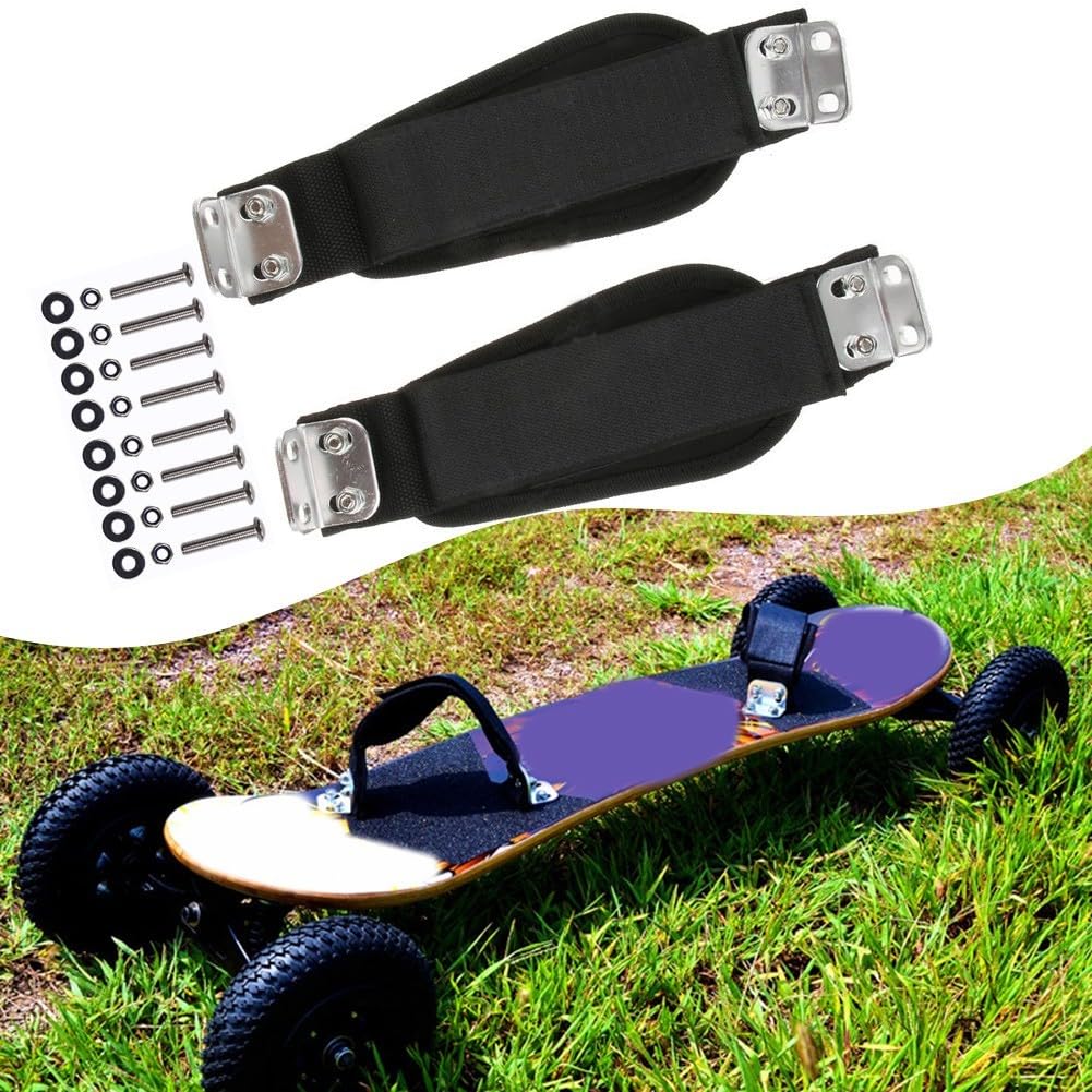 HEBEOT Kiteboard Footstraps 1 Pair Kite Board Kitesurfing Surf Board Foot Straps Replacement Aluminum Alloy Foot Holder Band For Mountain Skateboard 20X8x5cm