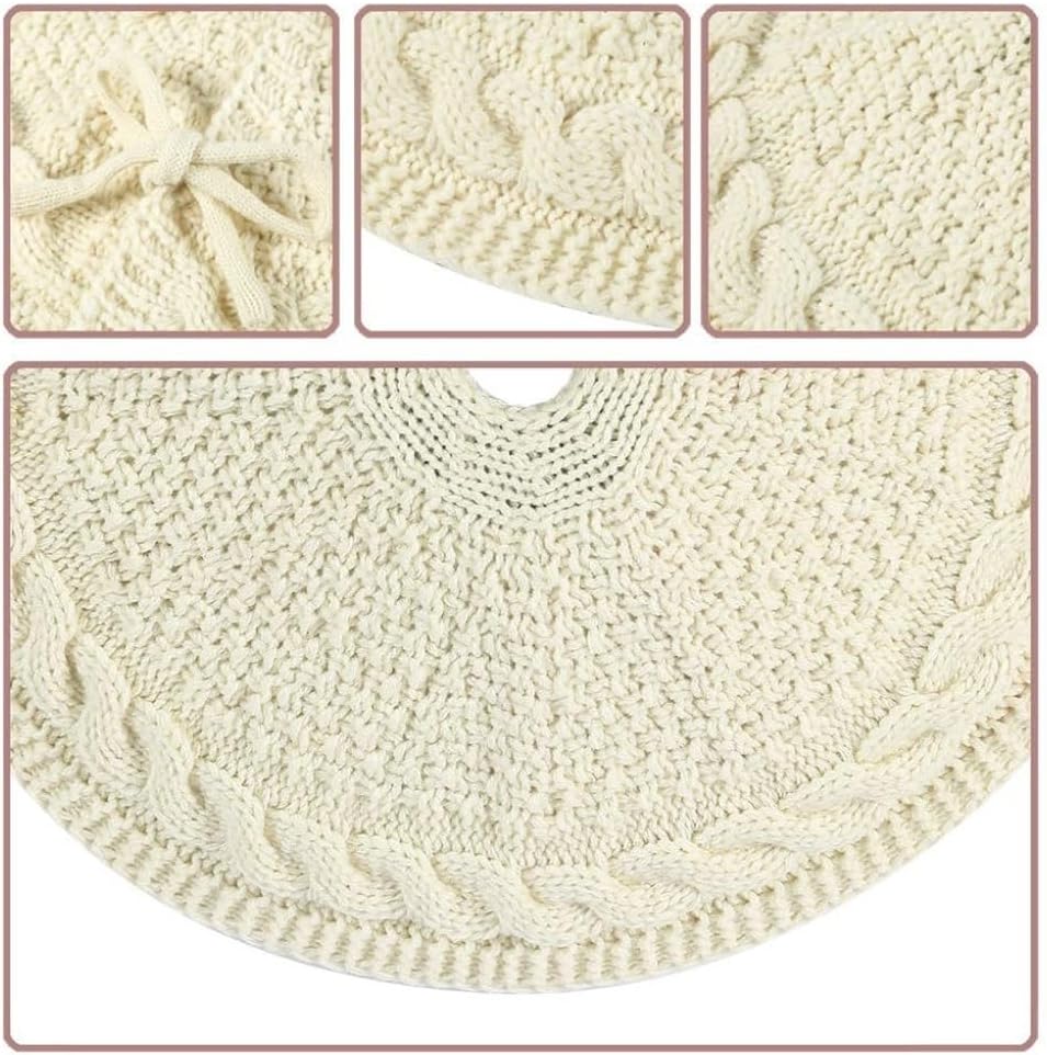 Tree Skirt Christmas Christmas Tree Skirt Knitted Christmas Tree Decoration Apron Small Size Christmas Skirt Festive Atmosphere Christmas Tree Skirts