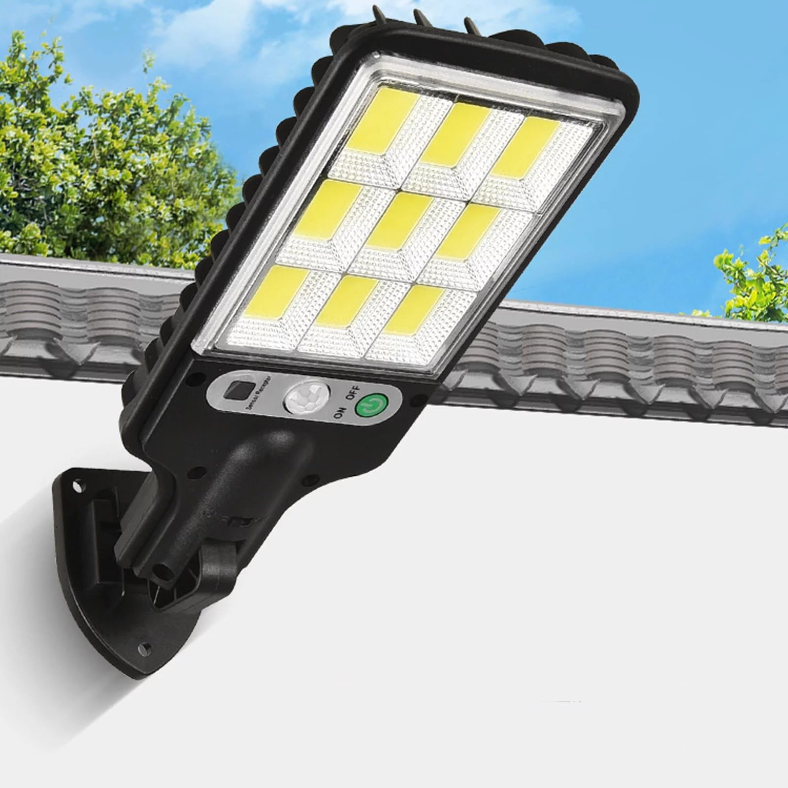 Solar Wall Lights Outdoor Motion Sensor Auto Chargeable Exterior LED Sconce Front Porch Security Lamps Waterproof for Patio Garden, Solar Lights for Home (Black)-image-32