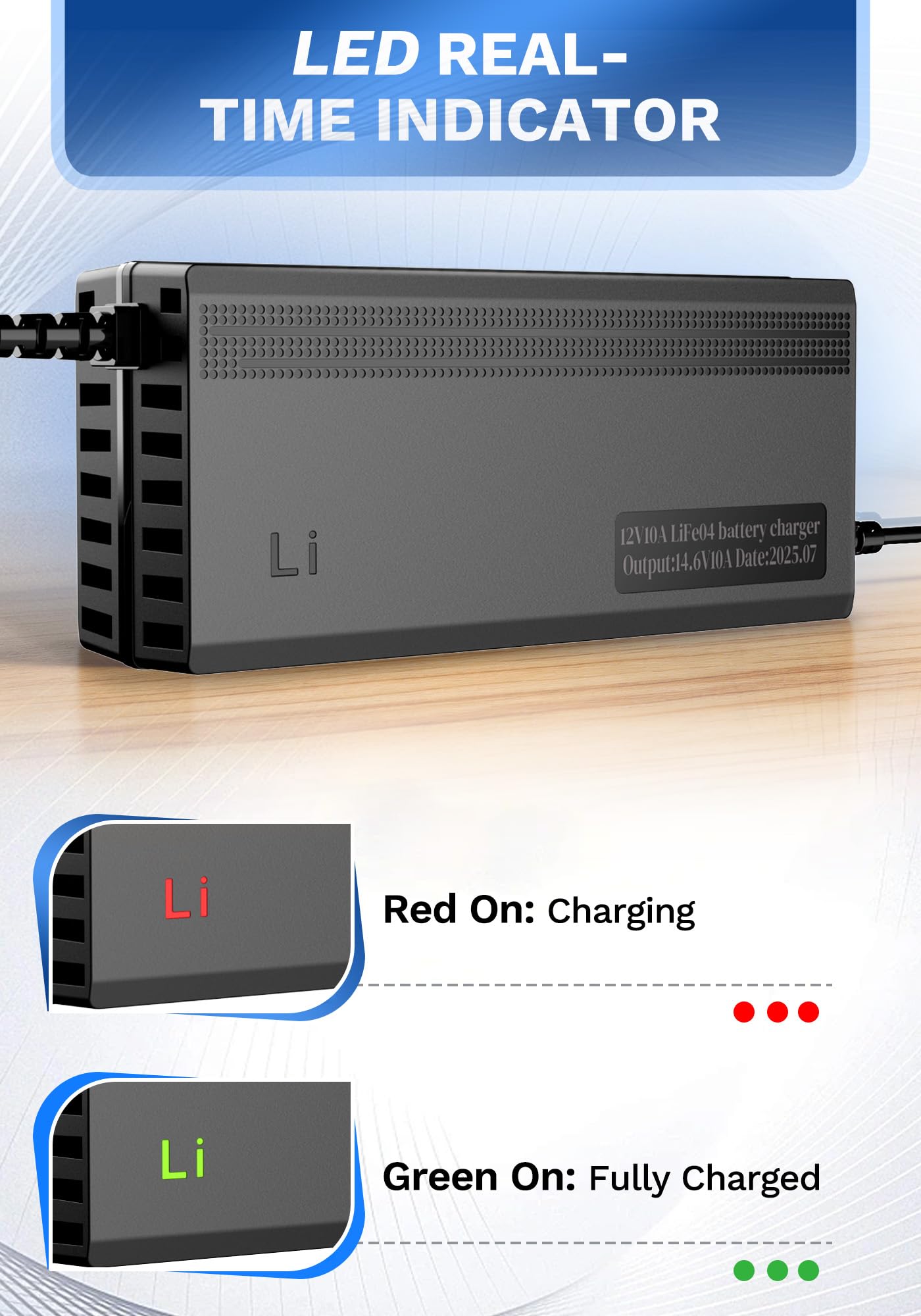 LiFePO4 14,6 V 10 A LiFePO4 ładowarka do akumulatorów litowo-jonowych LiFePO4