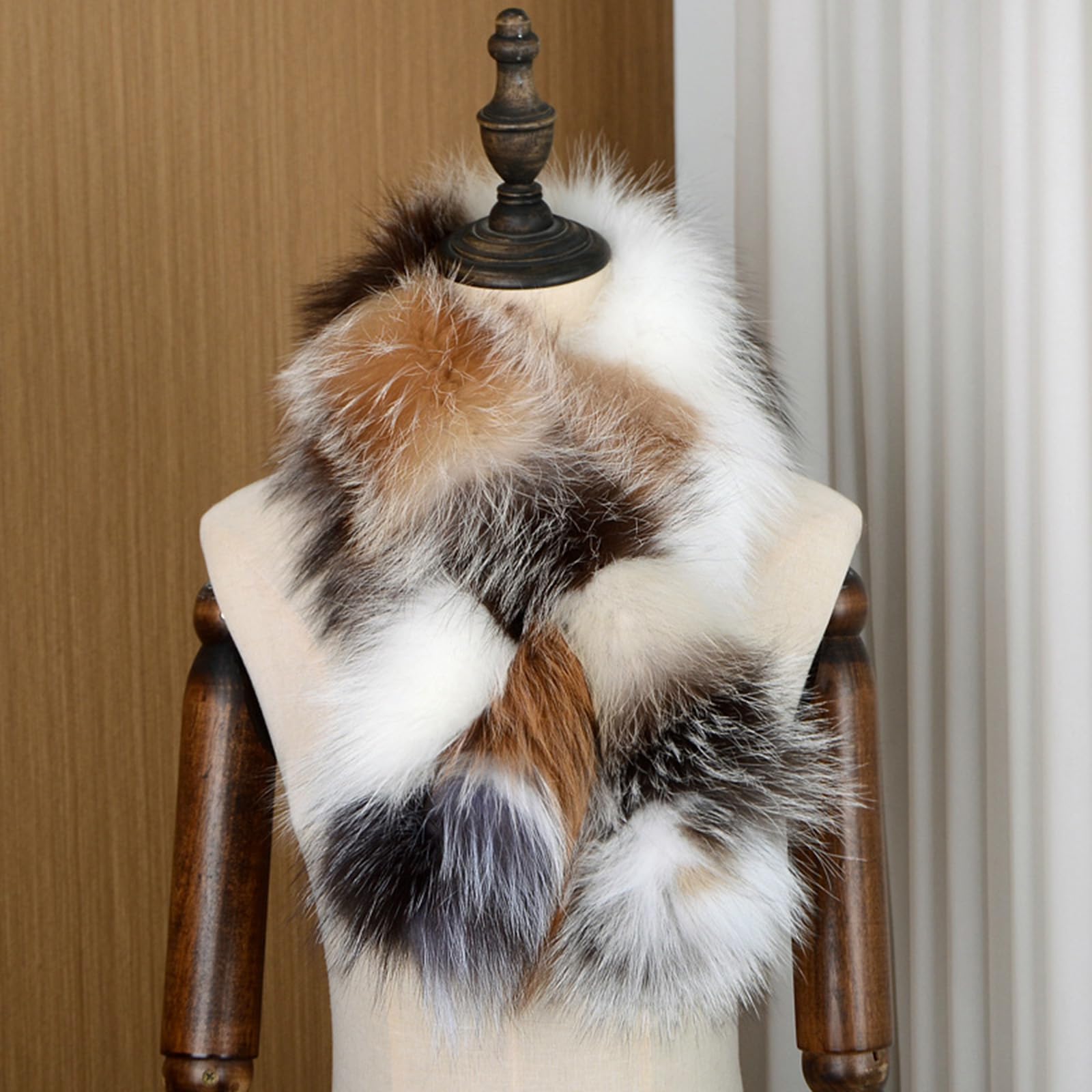 Winter-Plüsch-Schal mit Crossover-Design, Mehrzweck-Halswärmer und Kragendekoration, 10 Farboptionen, Winter-Halstuch