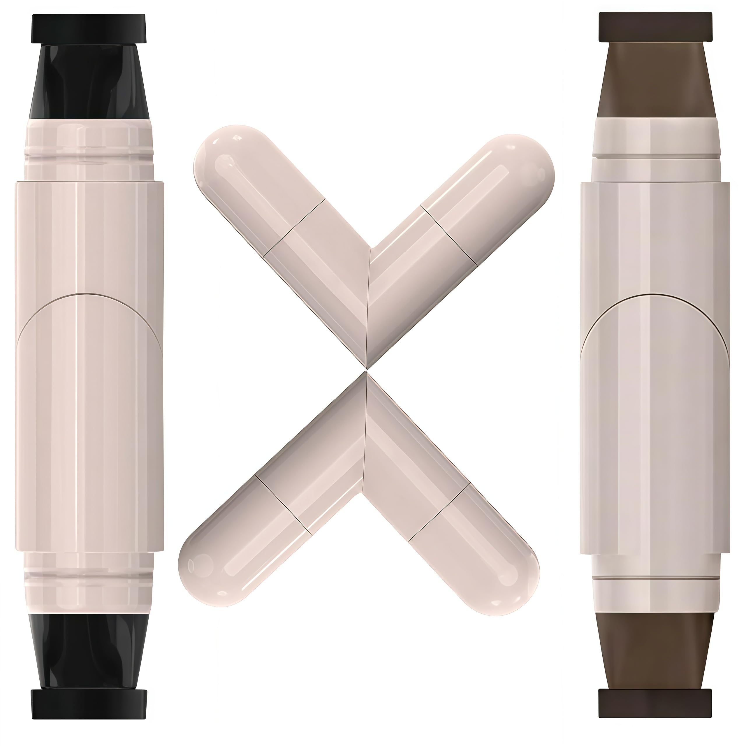 2 Pcs Gel Eyeliner Pencil Set 2025 New Foldable Eyeliner Stamp for Perfect Wings Waterproof Eyeliners Tool Smudge