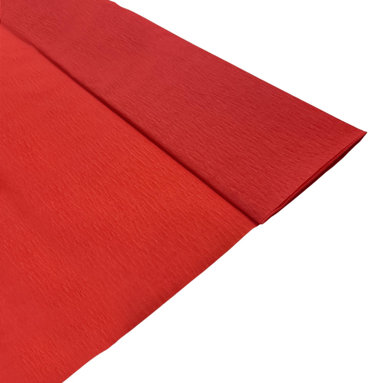 Pack of 20 Red Crepe Paper Sheets 50cm x 2m 17GSM 35% Stretch Craft Paper