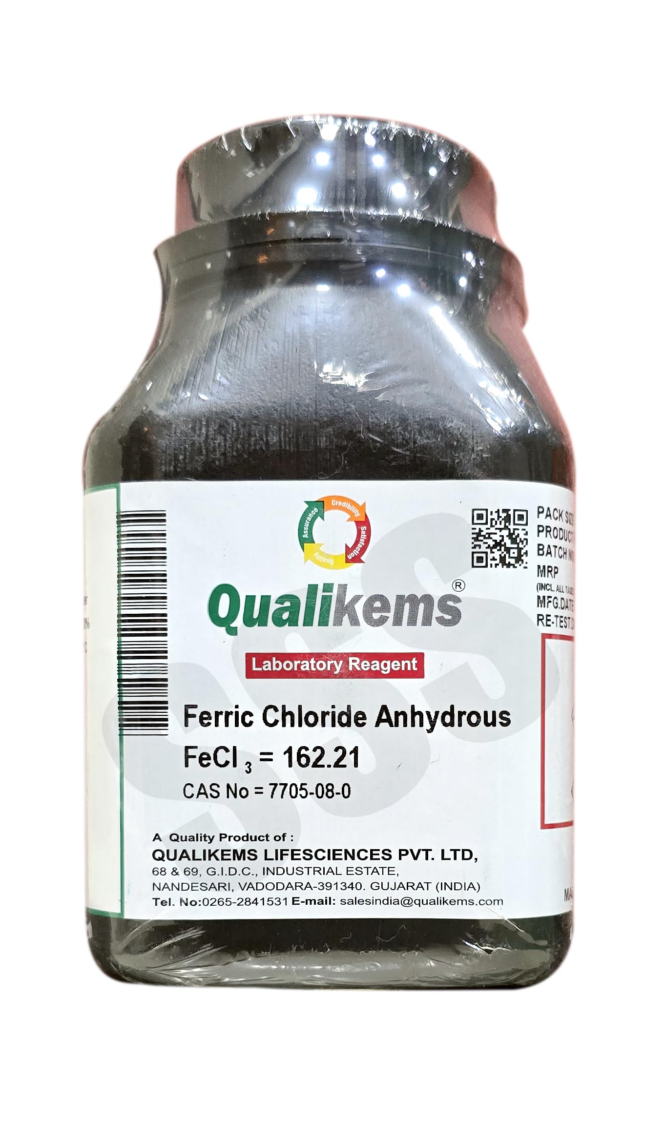 Ferric Chloride Anhydrous 500gms (QUALIKEMS) CAS No = 7705-08-0 (B0CZLQNZ5S) Amazon Price History, Amazon Price Tracker