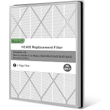 HE401 Replacement Filter for Shark Air Purifier 4 Fan Model, HE401 HE402 HE405 HE400 3-Stage Filtration System of H13 True HEPA and Pre-Filter