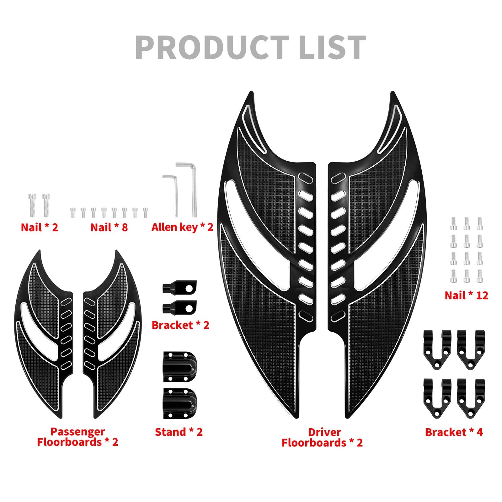 Stopki motocyklowe Pasuje do Harley Softail Dyna Sportster podnóżek kierowcy pedały pasażera deski podłogowe przednie tylne podnóżki(Chrome Footpegs Set)
