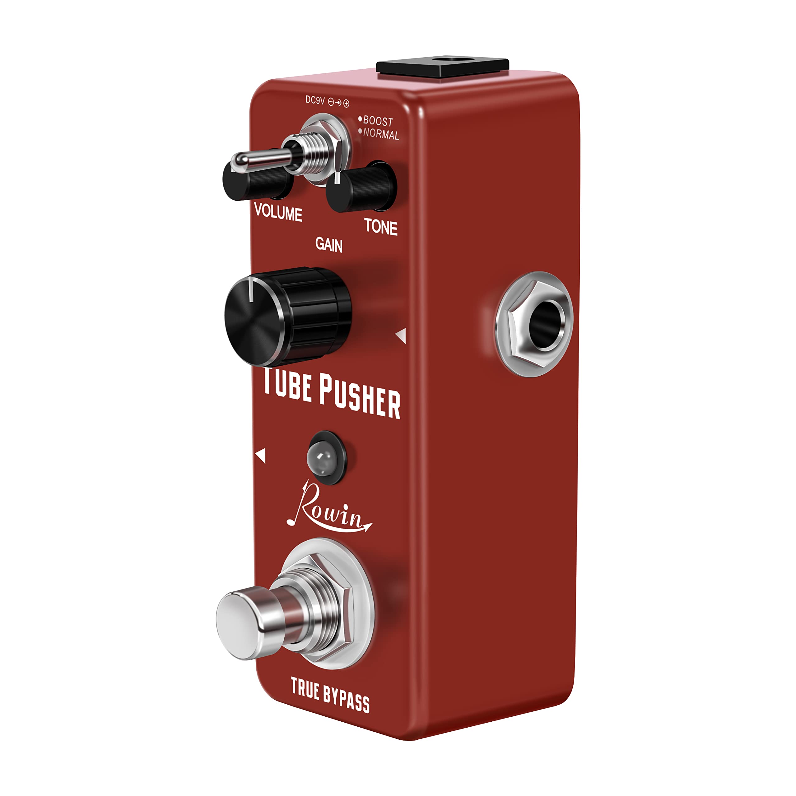Rowin Tube Pusher LEF-328 - Pedale per chitarra, Simulatore Combo valvolare, pedale con modalità Boost e Normal, per Chitarra Elettrica e Basso, True Bypass
