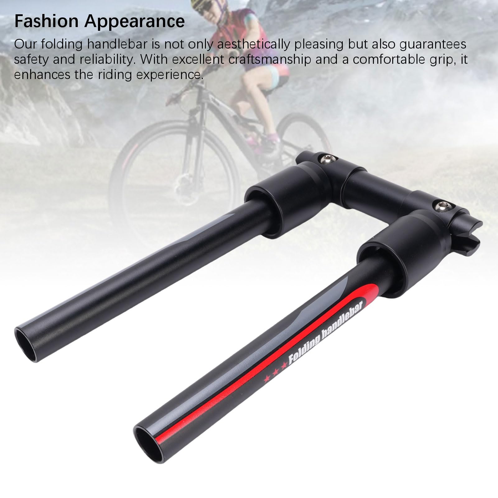 Manillar Plegable para Bicicletas, Aleación de Aluminio Plegable de 90 Grados Manillar de Bicicleta de Liberación Rápida para de Montaña Scooter Mtbs (660 mm)