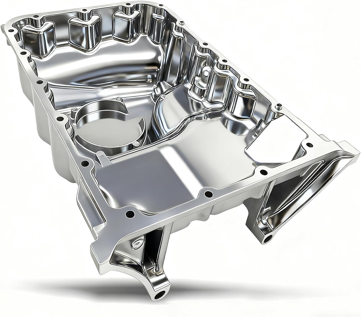 PartsFlow Engine Oil Pan Sump Compatible with Acura TL 2004-2006, Honda Accord 2003-2007, Odyssey 2005-2006, Pilot 2005 Aluminum Lower, Replacement 264-379