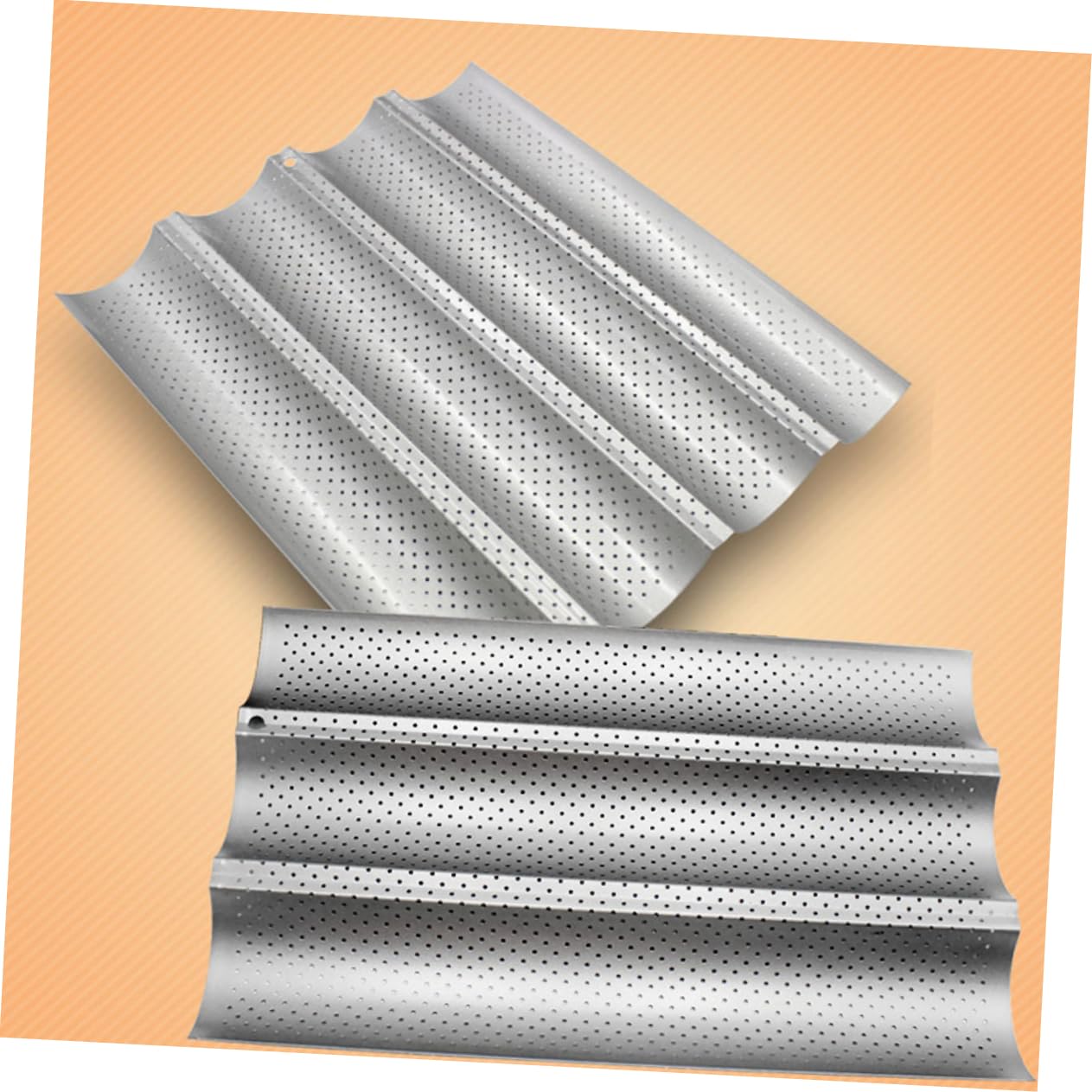 Molde Para Hornear Baguettes Moldes Perforados Antiadherente Horno Tostador