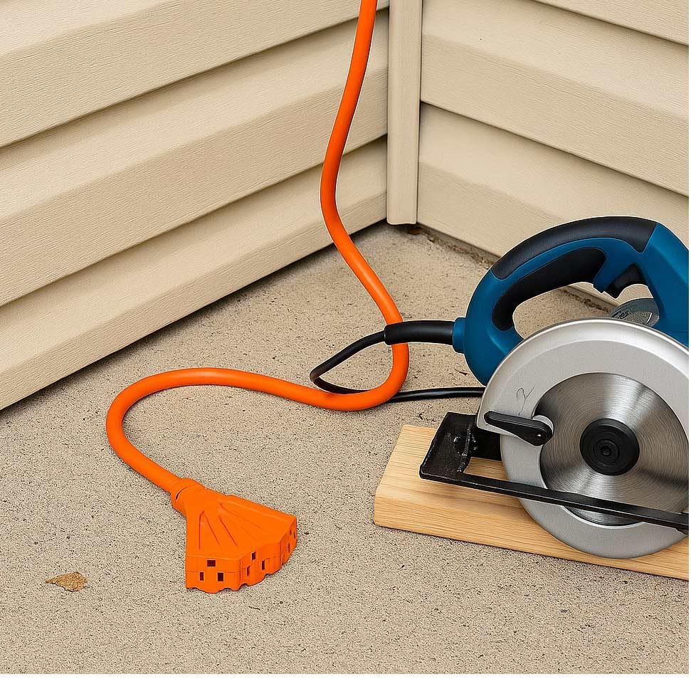 Tri Trap 3 Way Extension Cord Cable 12 Gauge Extra Heavy Duty 3 Outlet 2FT 2 Ft Tri Tap Extension Cord 12/3 AWG 12 Gauge Extra Heavy Duty 3 Outlet Power Splitter Cable 15A Orange Ideal for Circular