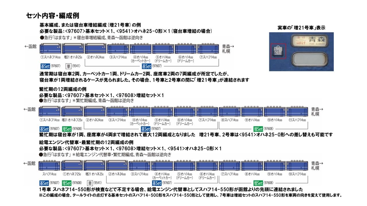 Amazon | トミーテック (TOMYTEC) TOMIX Nゲージ JR 14 500系 はまなす
