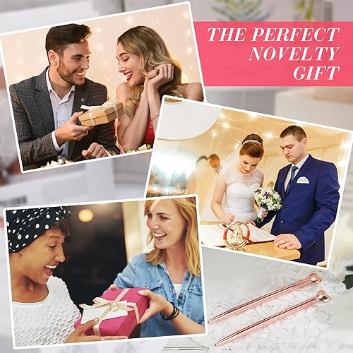 Vista 39 de Thenshop 24 bolígrafos en forma de corazón, retráctiles, de metal, lindos bolígrafos de 0.039 in de tinta negra, bolígrafos decorativos