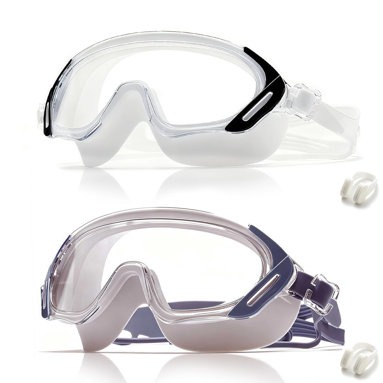 Swim Goggles, Wide Angle Anti-fog and UV Leak Proof Goggles,Swimming Goggles for Adult Youth