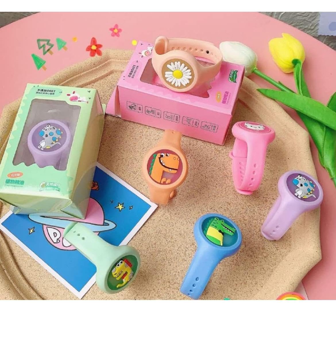 Returngifts- Pack of 6 Wristbands/Rakhi for Kids Birthday Return Gifts I Bulk Party return gift idea for Girls and Boys I Age 3 4 5 6 7 8 9 10 Years Old (Design 2) 2