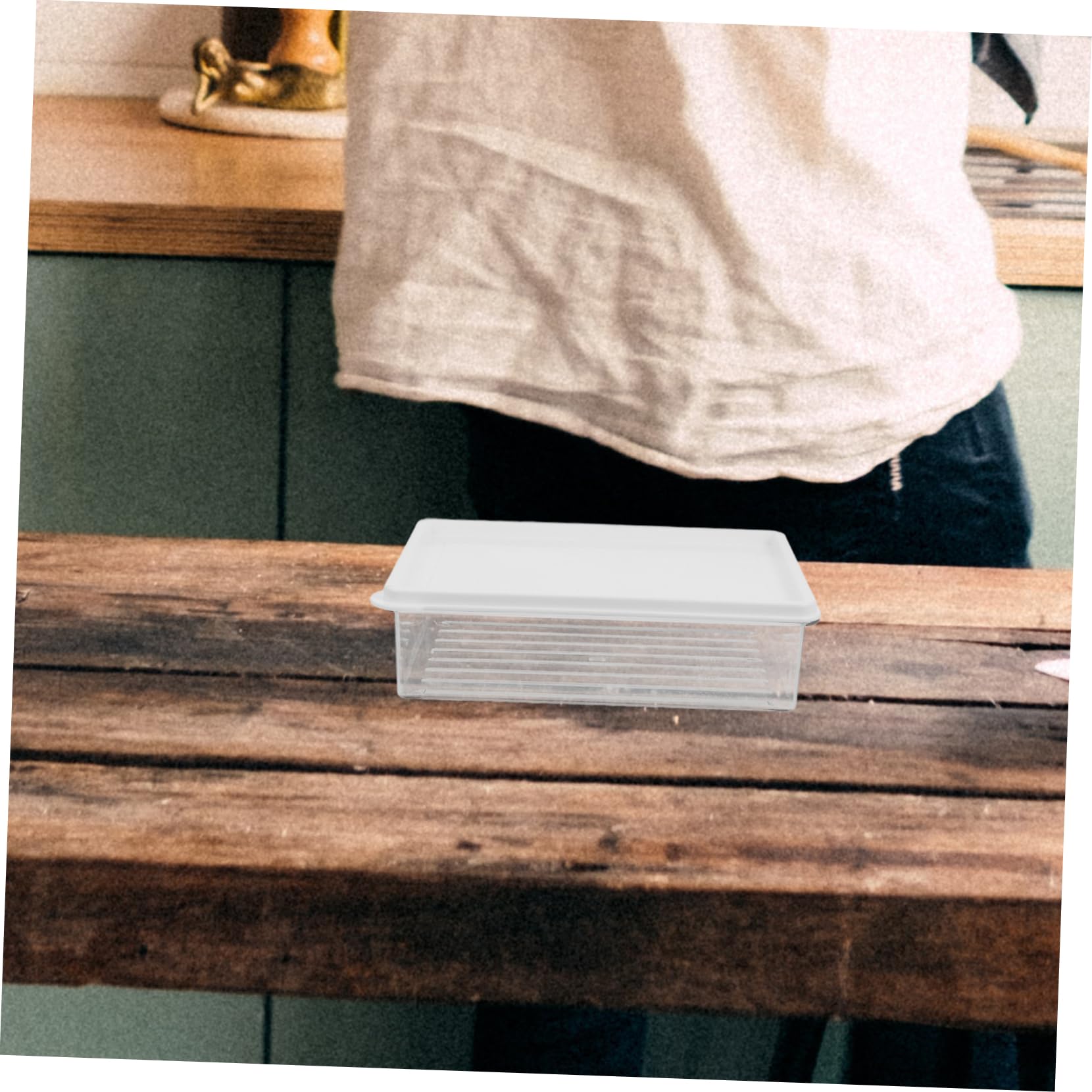 PRETYZOOM 4piezas Contenedor Transparente Para Refrigerador Caja Almacenaje Tapa Práctica Para Alimentos Frescos y Congelados