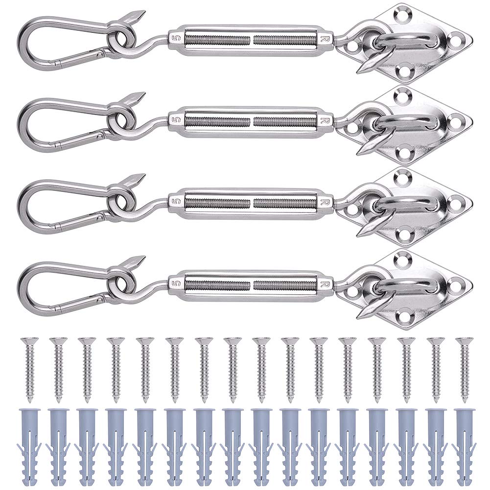 Kit Fissaggio Tenda Da Sole - Accessori In Acciaio Inox Per Vele Parasole - Foto 3