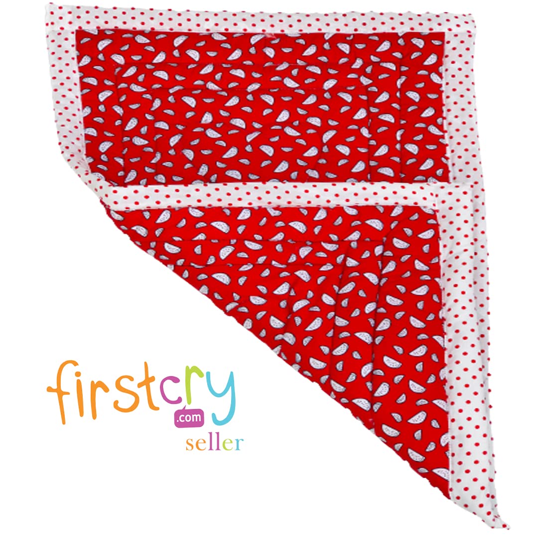 RURIBOSY| Bedding Mattress for Cotton,Baby Sleeping Bed Set Godari Baby Cradle Bed |Sleeping Mat |Multi Purpose Cushioned Bed | Made with Pure Cotton | Age(0-1YR)-2 (RED-2) - Image 5 thumbnail