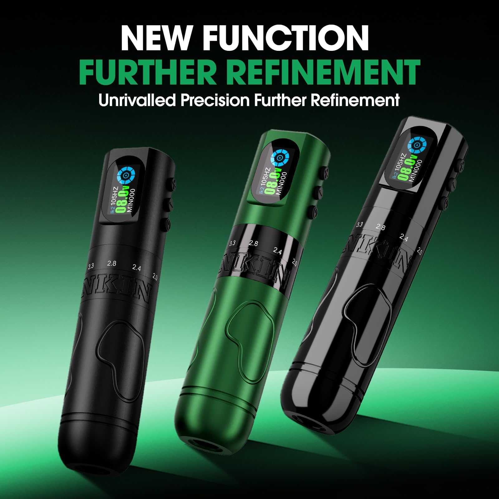 INKin Maquina de Tatuar Kit Completo con 6 Tiempos 2.0-4.2mm y Batería 2 Piezas de 1600 mAh Fuente de Alimentación y Revo Agujas Tatuaje, Tinta Tatuaje, Kit Tatuaje Profesional INKflexo para Tatuadore