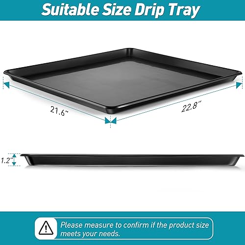 Miniatura 2 de Saillong 2 bandejas de goteo de aceite para debajo del automóvil, bandeja grande de goteo de aceite de 22 x 21 pulgadas, mini bandeja de drenaje de