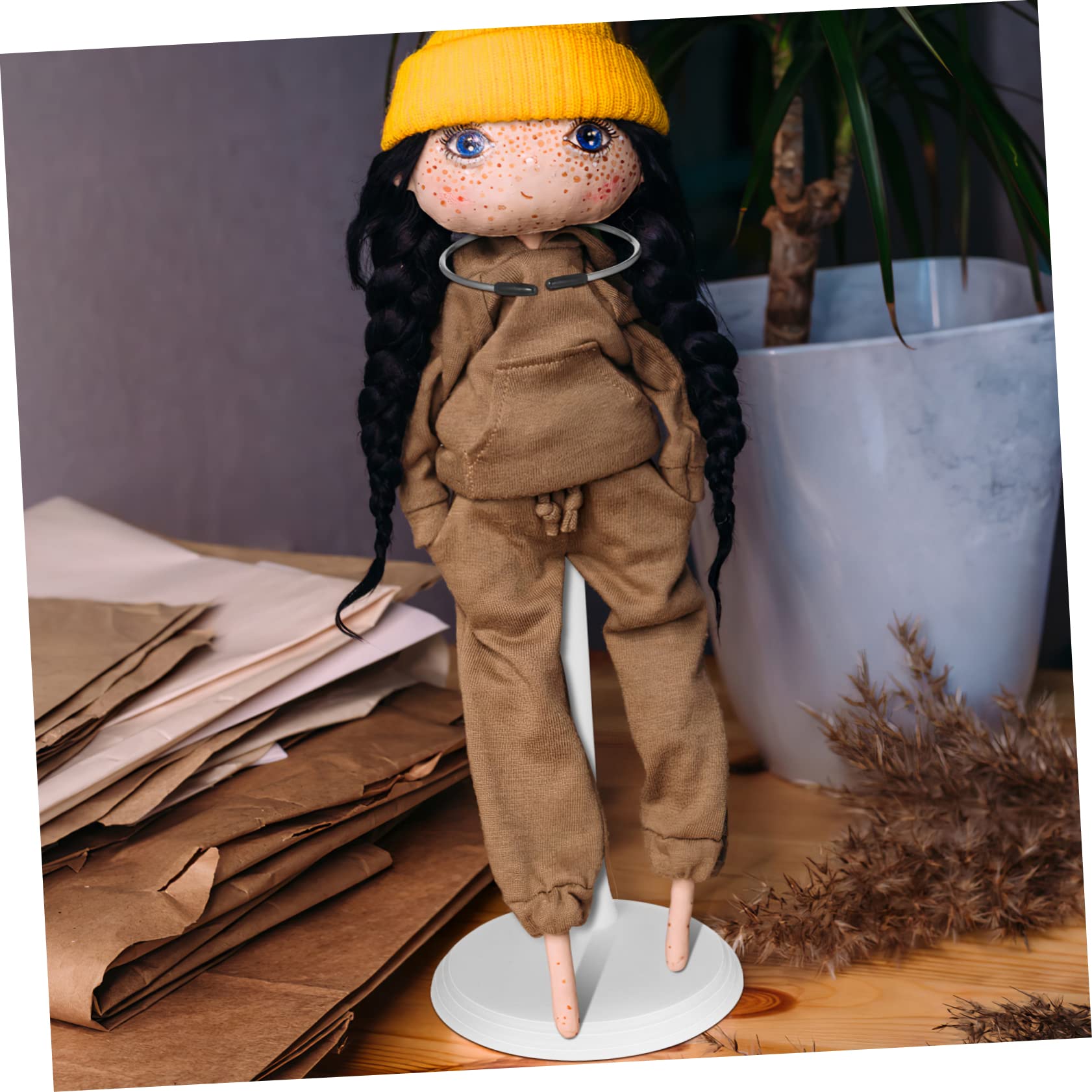 Toyvian 2 Pièces Stand De Poupée Présentoir De Poupée Poupées Bjd P Se Tient Support De Poupee Forme De Robe De Poupee L Am