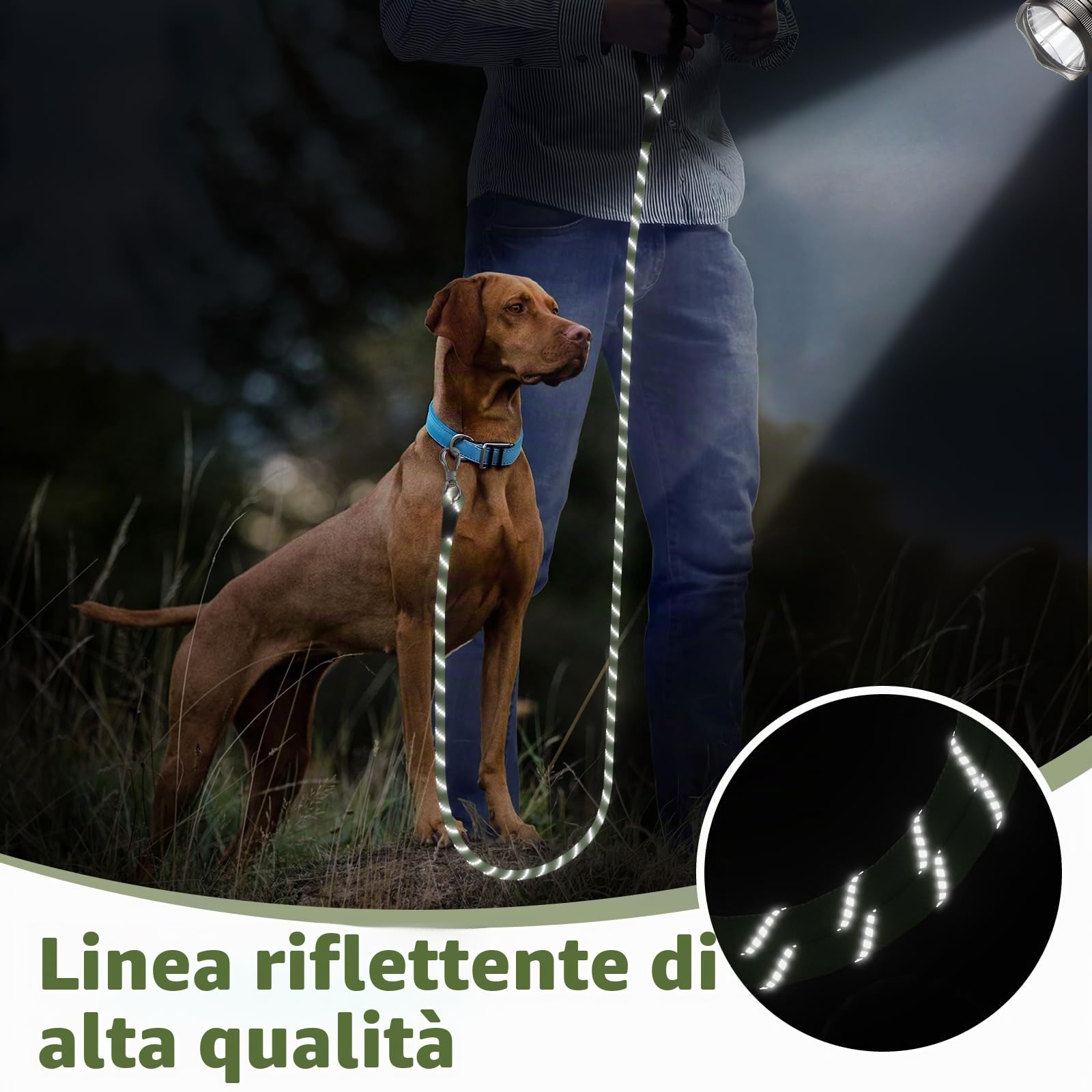 X XBEN Guinzaglio Addestramento per Cani,1,5M 2M 3M 5M 6M 10M 15M 20M 25M 30M Resistente e Durevole Guinzaglio,Lunghina per Cane con Gancio di Sicurezza e Maniglia Imbottita,per Tutti i Cani