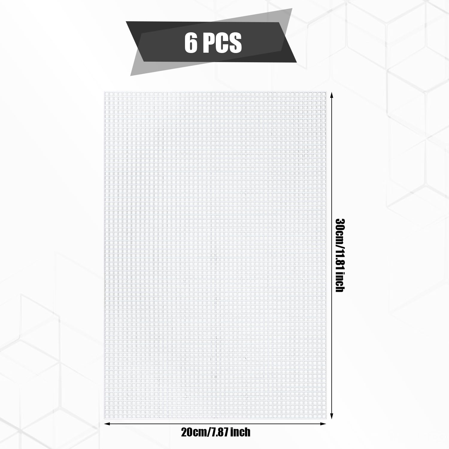 ElevateTech Kunststoff Netz Leinwand-Set - 6 Stück Für Stickerei & Bastelprojekte